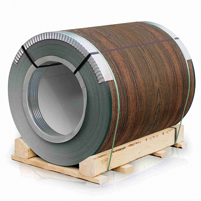 Рулон стали под дерево Античное Дерево 3D 0.45х1250мм Принтек Россия