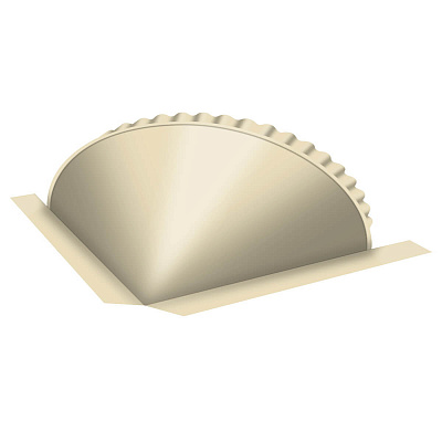 Заглушка конусная торцевая RAL1015 Слоновая Кость конька круглого