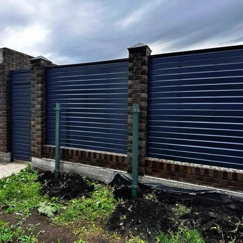 Фото 2 забор жалюзи Хай-Тек RAL7024 МАТТЕ Серый Графит