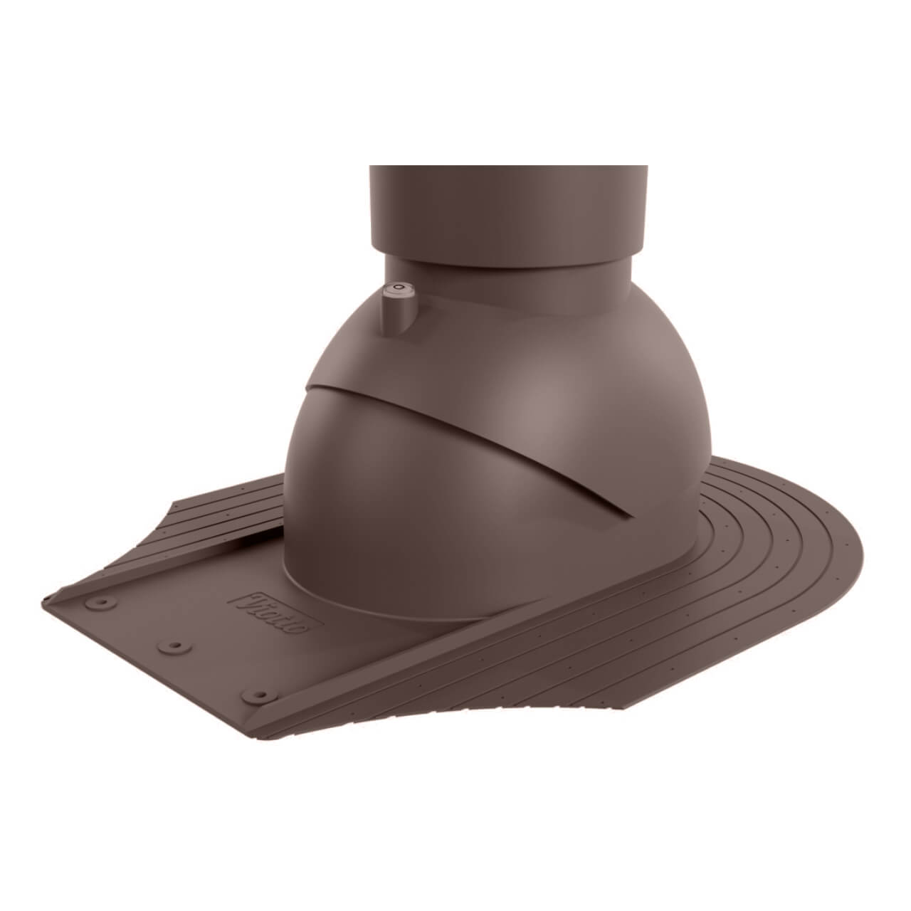 Труба вентиляционная h550мм d110мм RAL 8017 шоколад для мягкой кровли при монтаже утепленная основание