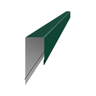 Планка заборная П-образная 10мм RAL6005 Зеленый Мох 2.50 м 