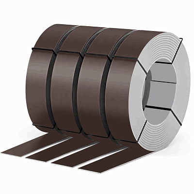 Штрипс лента стальная 0.45мм полиэстер RAL 8017 Шоколад ширина 113-1250мм
