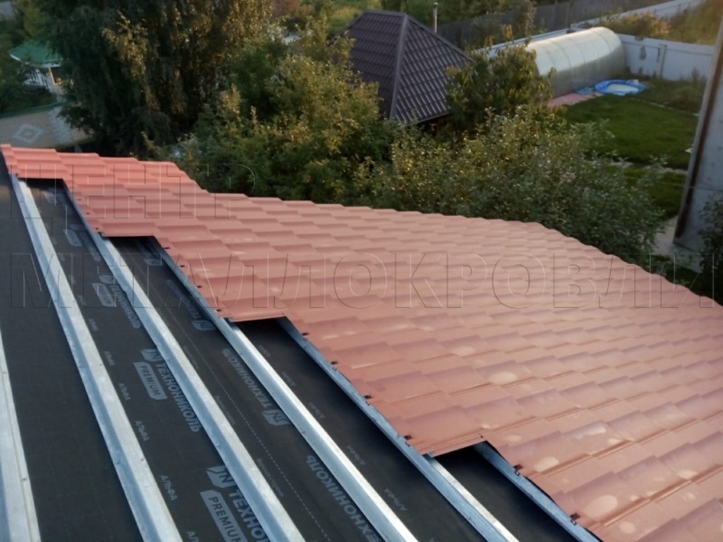 Металлочерепица Геркулес 8004 терракотовый Стальной Бархат от Центра Металлокровли в Темиртау