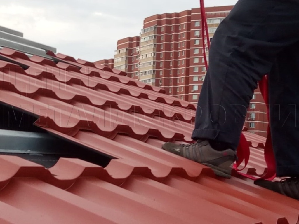 Металлочерепица Геркулес 8004 терракотовый Стальной Бархат от Центра Металлокровли в Темиртау