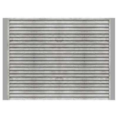 Забор жалюзи ЭКО-Z Светлая Береза SteelArt односторонний с металлическими столбами