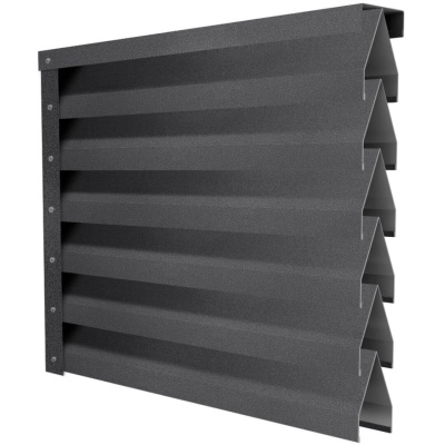 Ламель Реснички RAL9005 МАТТЕ Черный матовый двустороннего забора