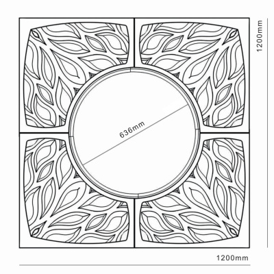 Приствольная решетка КРУСТ размеры чертеж