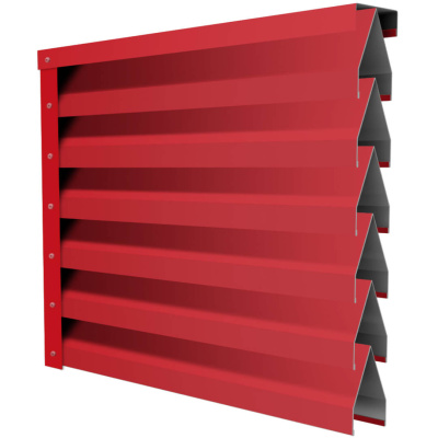 Ламель Реснички RAL3020 Красный двустороннего забора