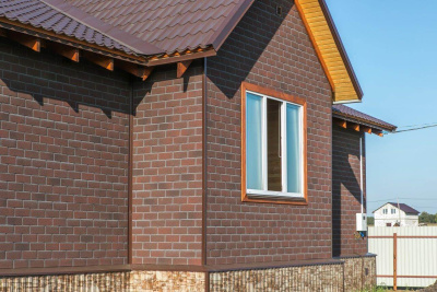 Фасадная плитка Хауберк обожженый кирпич Технониколь фото 1 Фасадная плитка Хауберк обожженый кирпич Технониколь фото 1