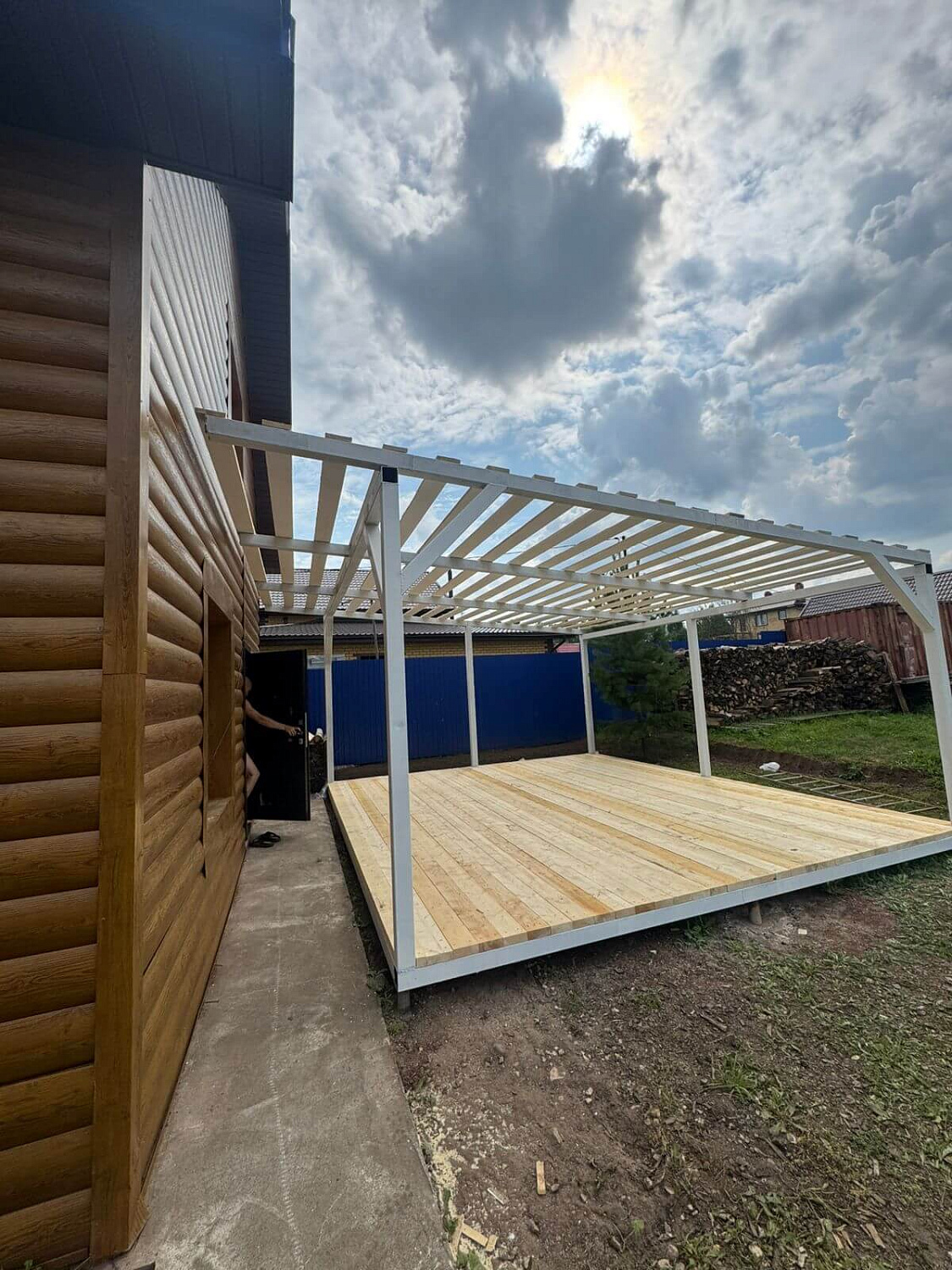 Металлосайдинг Блок-Хаус Кедр Темный SteelArt