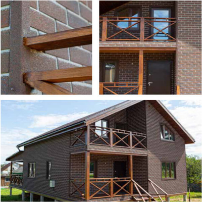 Фaсадная плитка Hauberk коллекция Кирпич цвет Баварский на фасаде дома фото 1 Фaсадная плитка Hauberk коллекция Кирпич цвет Баварский на фасаде дома фото 1