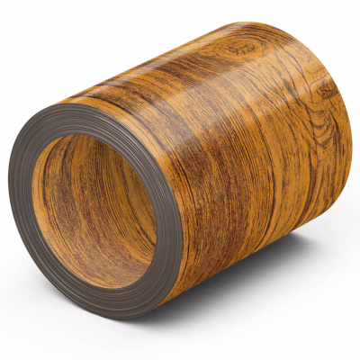 Рулон стали под дерево Орех Миланский 3D 0.45х1250мм Принтек Россия 2х сторонний отмотка